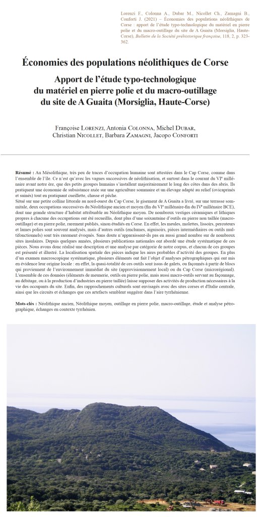 08-2021, tome 118, 2, p. 323-362 - F. Lorenzi, A. Colonna, M. Dubar, C. Nicollet, B. Zamagni, J. Conforti