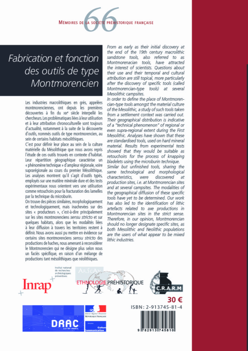 M66 - (2020) - Fabrication et fonction des outils de type montmorencien : nouveau regard  partir des dcouvertes rcentes sur les habitats msolithiques de Sylvain Griselin