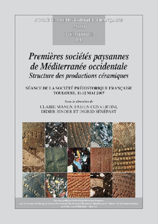 M51PDF - (2010) Premires socits paysannes de Mditerrane occidentale Structures des productions cramiques - sous la direction de Claire MANEN, Fabien CONVERTINI, Didier BINDER et Ingrid SNPART, Couverture du m&amp;amp;amp;eacute;moire 51