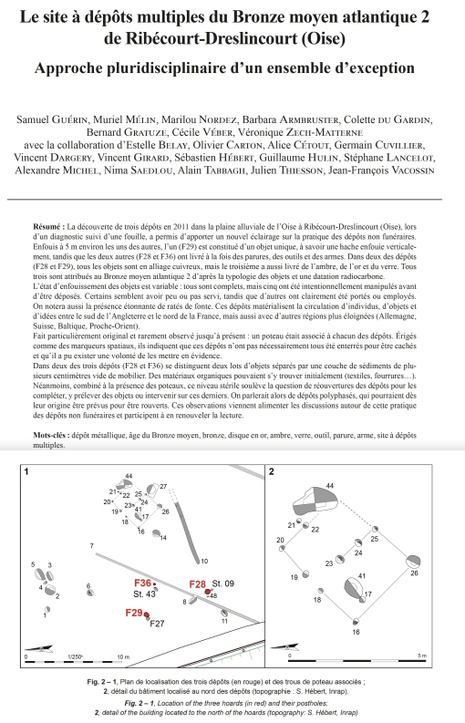 16-2022, tome 119, 4, p.633-720 - Gurin S., Mlin M., Nordez M., Armbruster B., Du Gardin C., Gratuze B., Vber C., Zech-Matterne V. (2022)  Le site  dpts multiples du Bronze moyen atlantique 2 de Ribcourt-Dreslincourt (Oise) : approche pluridiscipl