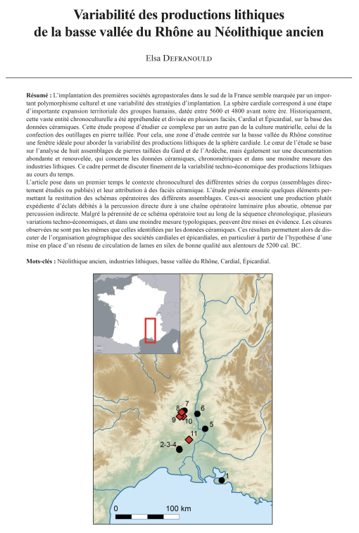 13-2020, tome 117, 4, p. 583-617 - Defranould E.- Variabilité des productions lithiques de la basse vallée du Rhône au Néolithique ancien