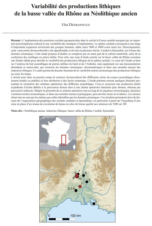 13-2020, tome 117, 4, p. 583-617 - Defranould E.- Variabilit des productions lithiques de la basse valle du Rhne au Nolithique ancien