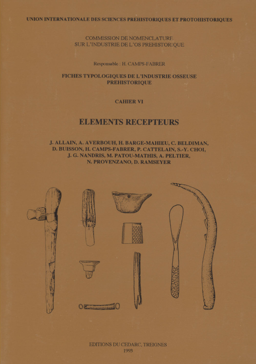 Os 06PDF - Fiches typologiques de l'industrie osseuse prhistorique CAHIER 6 lments rcepteurs J. Allain, A. Averbouh, H. Barge-Mahieu et al.