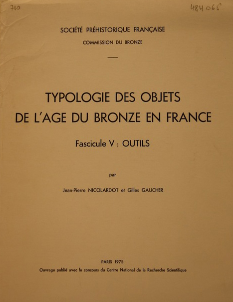 Typologies des objets de l'âge du Bronze en France