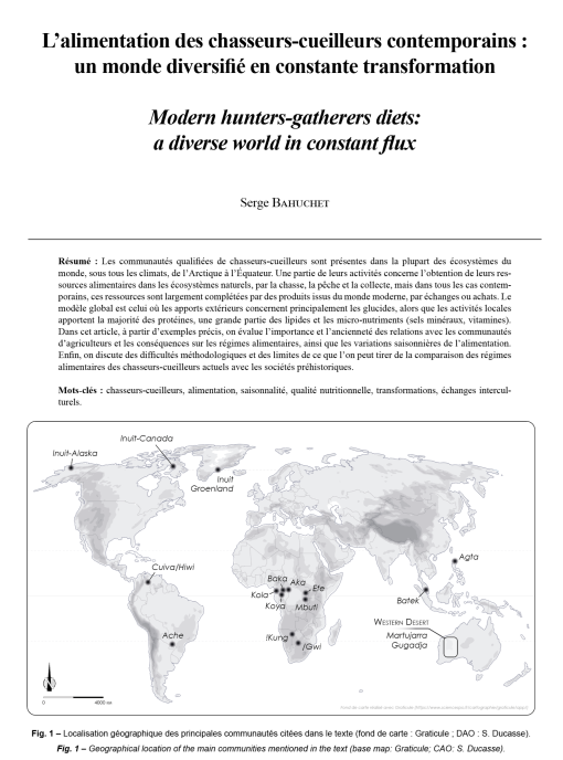 04-2026, tome 123, 2, p.145-175 - Bahuchet S. (2026) - L'alimentation des chasseurs-cueilleurs contemporains : un monde diversifié en constante transformation