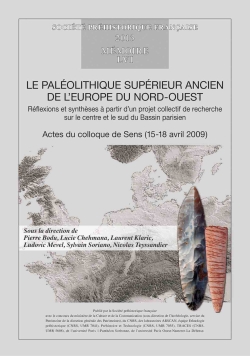 M56 pdf - (2013) Le Paléolithique supérieur ancien de l'Europe du Nord-Ouest  - P. Bodu, L. Chehmana, L. Klaric, L. Mevel, S. Soriano, N. Teyssandier