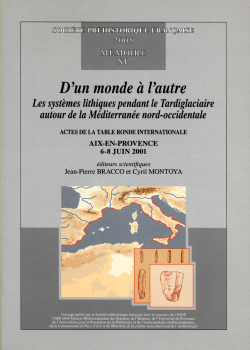 M40PDF - (2005) D'un monde à l'autre. Les systèmes lithiques pendant le Tardiglaciaire autour de la Méditerranée nord-occidentale. Table Ronde internationale d'Aix-en-Provence, 6-8 juin 2001 - J.-P. BRACCO et C. MONTOYA, dir.