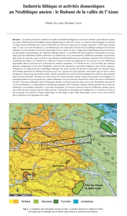 06-2022, tome 119, 2, p.223-257 – Allard P., Cayol N. (2022) – Industrie lithique et activités domestiques au Néolithique ancien : le Rubané de la vallée de l’Aisne