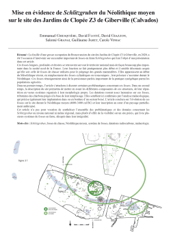 08-2025, tome 122, 2, p.233-252 - Ghesquire E., Flott D., Giazzon D., Granai S., Jamet G., Vissac C. (2025)  Mise en vidence de Schlitzgruben du Nolithique moyen sur le site des Jardins de Clope Z3 de Giberville (Calvados)