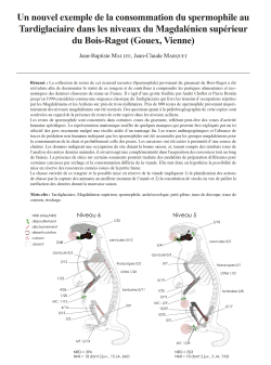 11-2025, tome 122, 3, p. 369-388 - Mallye J-B., Marquet J.-C. (2025)  Un nouvel exemple de la consommation du spermophile au Tardiglaciaire dans les niveaux du Magdalnien suprieur du Bois-Ragot (Gouex, Vienne)