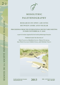 S2-09EN_PDF_Olivier Bignon-Lau, Paule Coudret, Jean-Pierre Fagnart and Bénédicte Souffi — Preliminary data  concerning the spatial organisationof Mesolithic remains from locus 295of Saleux (Somme):  a faunal perspective