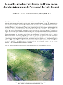 15-2022, tome 119, 4, p.635-662 - Coupey A.-S., Gomez de Soto J., Maitay C. (2022)  Le double enclos funraire fossoy du Bronze ancien des Marais (commune de Puyraux, Charente, France)