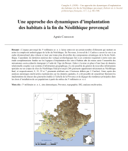 11-2020, tome 117, 3, p. 461-500 - A. Caraglio - Une approche des dynamiques d'implantation des habitats  la fin du Nolithique provenal.