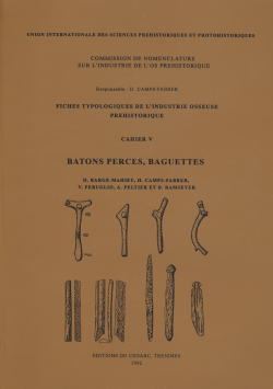 Os 05PDF - Fiches typologiques de l'industrie osseuse prhistorique CAHIER 5 Btons percs, baguettes H. Barge-Mahieu, C. Bellier, H. Camps-Fabrer et al.