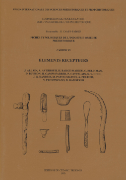 Os 06PDF - Fiches typologiques de l'industrie osseuse préhistorique CAHIER 6 Éléments récepteurs J. Allain, A. Averbouh, H. Barge-Mahieu et al.