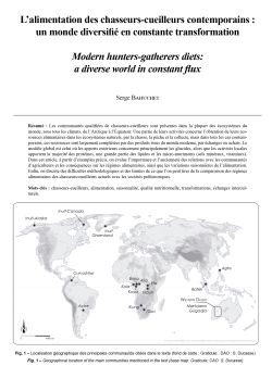 04-2026, tome 123, 2, p.145-175 - Bahuchet S. (2026) - L'alimentation des chasseurs-cueilleurs contemporains : un monde diversifi� en constante transformation