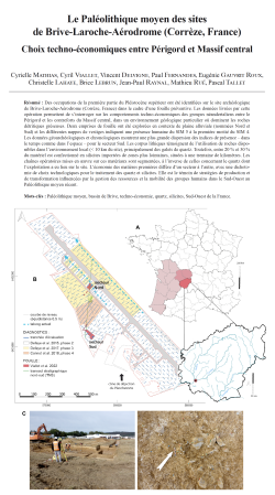 14-2023, tome 120, 4, p. 571-602 - Mathias C., Viallet C., Delvigne V., Fernandes P., Gauvrit Roux E., Lahaye C., Lebrun B., Raynal J.-P., Ru M., Tallet P. (2023)  Le Palolithique moyen des sites de Brive-Laroche-Arodrome (Corrze, France) : choix tec